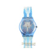 SWATCH Test by S.e C. Defraoui classic quarzo cassa e cinturino plastica azzurra new